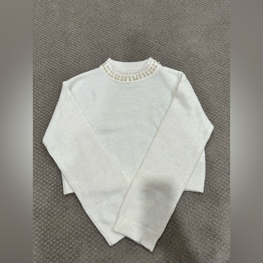 H&M White Knit Sweater